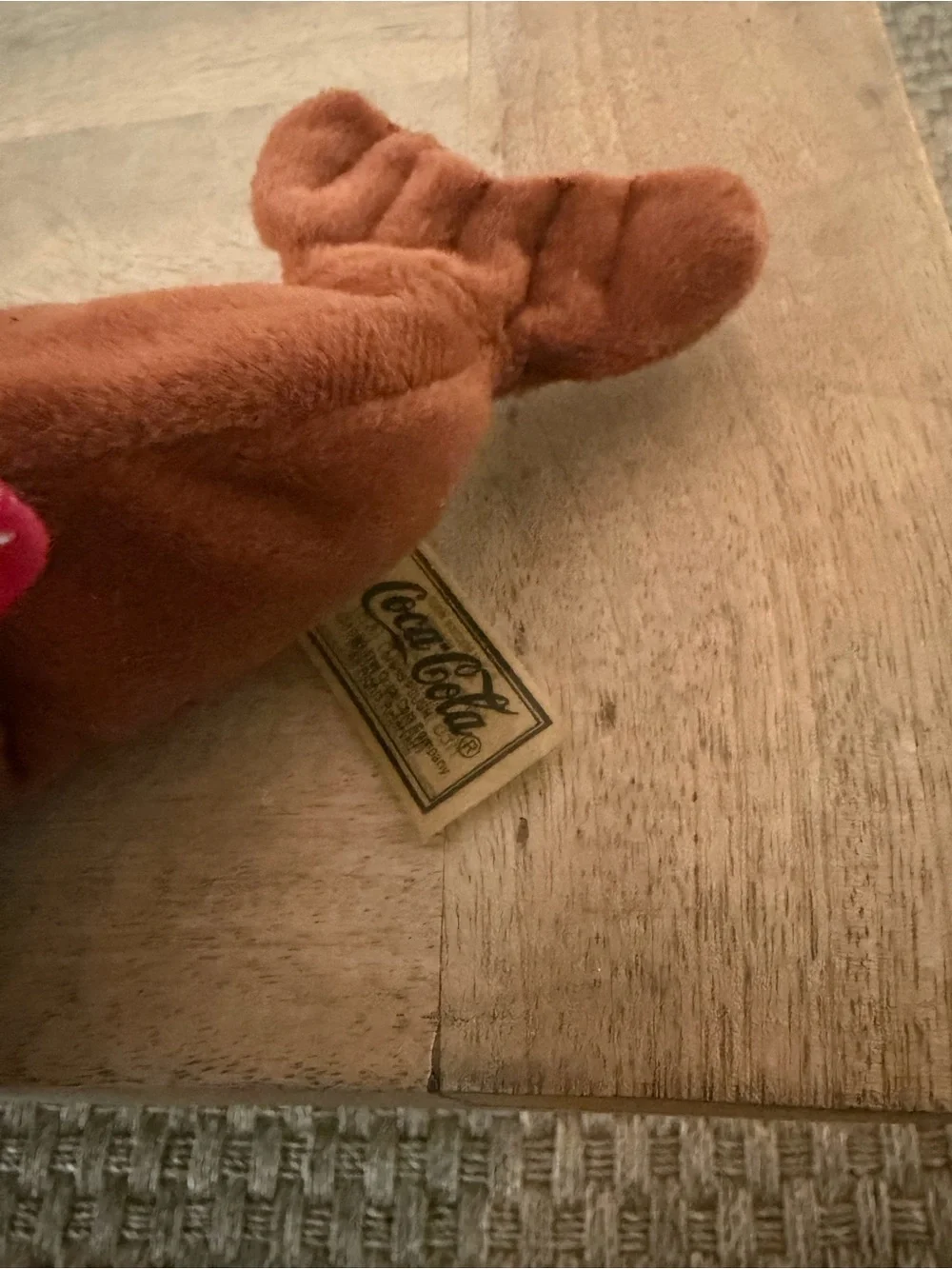Vintage 1998 Coca-Cola Walrus bean bag plush toy 6in length